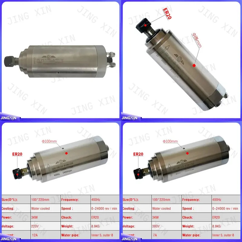 Er20 Collet Chuck Spindle Motor 220V - Personalizzato per Motore Mandrino CNC 2.2KW