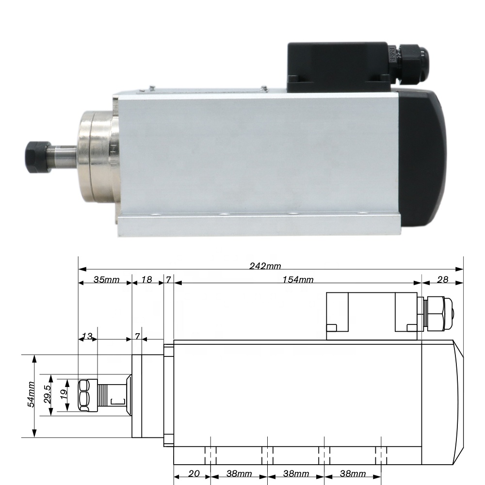 HLTNC 1.5kw Flash Raffreddato  - Air Cooled 1.5Kw Spindle Motor Inverter 110V recensione e prezzo