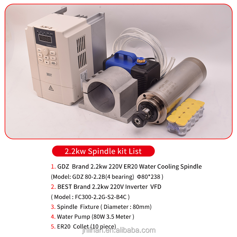 Kit Inverter Motore VFD, Mandr - 2.2Kw Water Cooled Spindle Kit Vfd recensione e prezzo