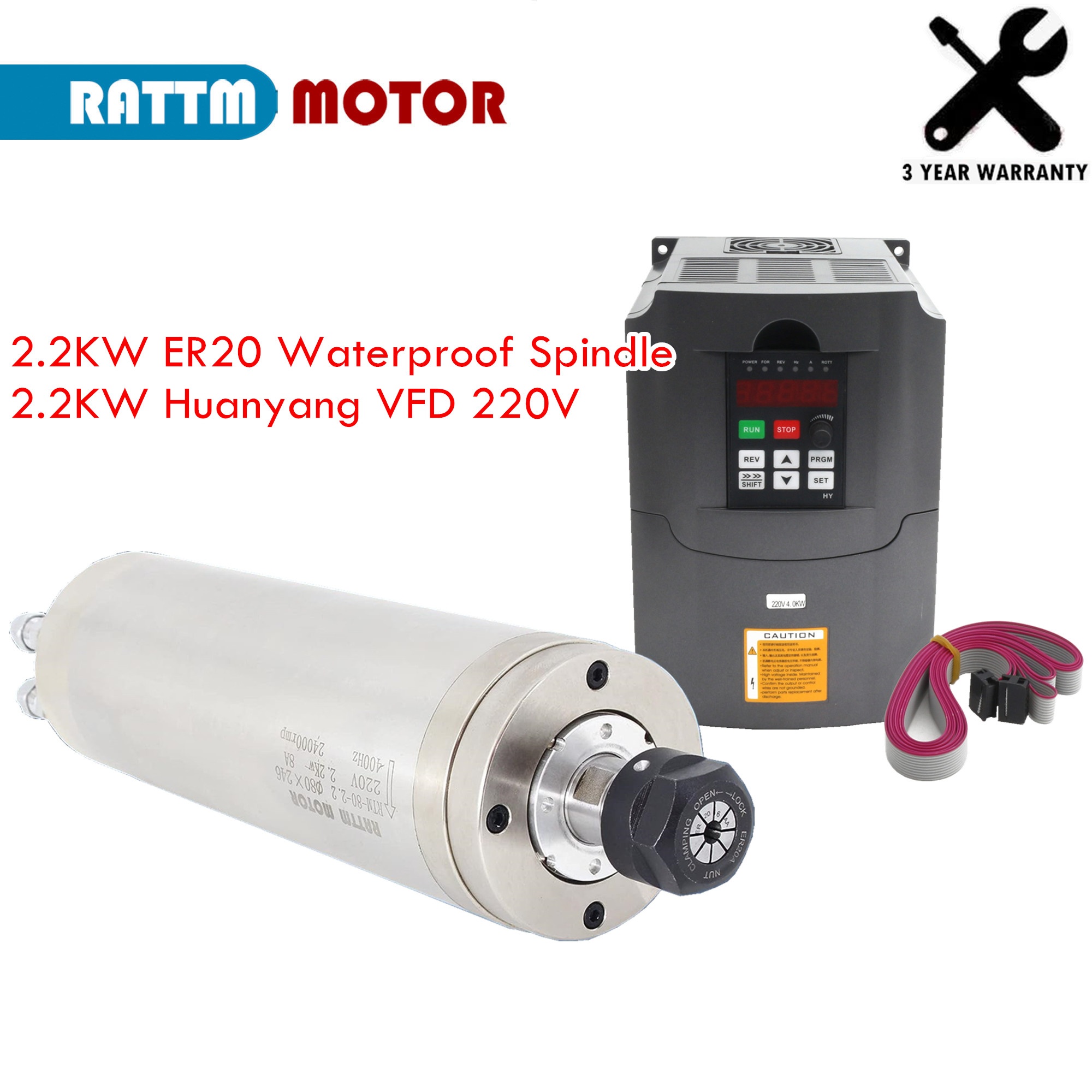 Kit motore mandrino CNC imperm - 2.2Kw Water Cooled Spindle Kit Vfd recensione e prezzo